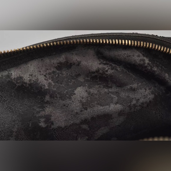 Authentic GUCCI Vintage Bamboo Shoulder Bag Purse Leather Black - Picture 10 of 15